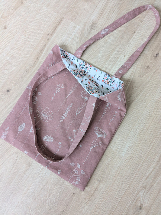 Tragetasche in Altrosa mit Innenfutter